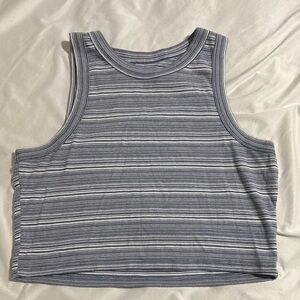 Madewell Striped Gray Sleeveless Top